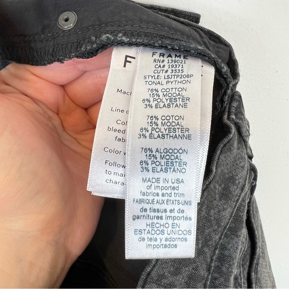 Frame Le Skinny Jeans De Jeanne Tonal Python - Picture 5 of 9